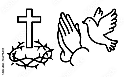 Christian symbols of faith and redemption