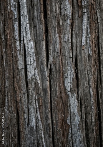 Wallpaper Mural Extreme close-up of deeply weathered and aged timber, showing intricate textures, cracks, and silvery-grey patina resulting from long exposure to harsh elements ,rough ,material ,antique Torontodigital.ca