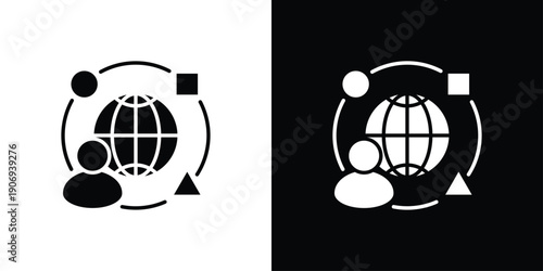 Diversity Icon Sheet Multiple Style Collection Isolated Vector