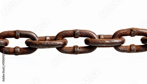 Wallpaper Mural rusty chain isolated on white Torontodigital.ca