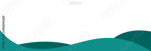 Header shapes design for banner. Abstract vector border elements. green template element