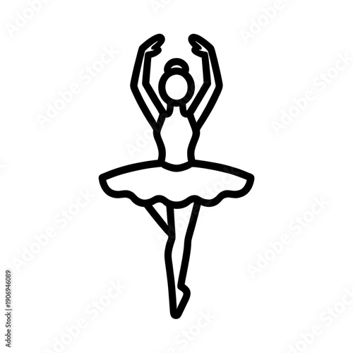 Ballerina Dancer Pose Icon