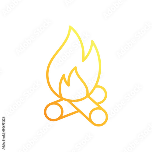 Campfire vector icon