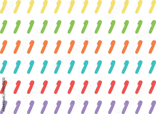 Colorful Paper Clips Arranged in Playful Abstract Pattern – Clean and Modern Vector Illustration for Workspace Branding