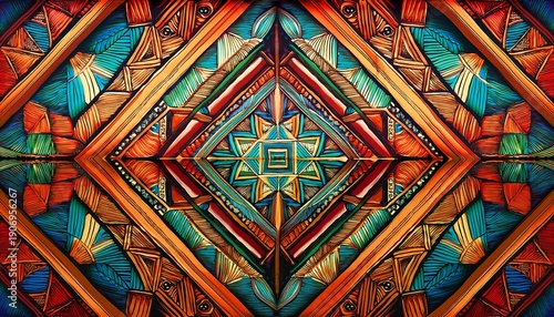 photo background pattern in african tribal style in colorful colors