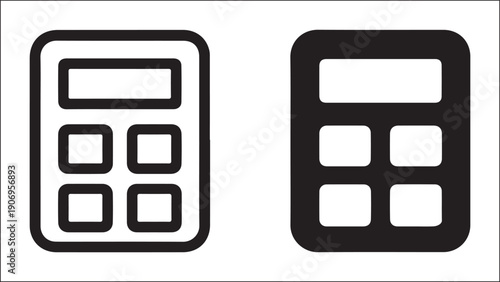 Isolated Tiny Calculator Icon, Tiny Calculator Accounting, Finance Tiny Calculator Tool, Office Math Calculation Symbol, Business Accounting Design, Isolated White Background Vector