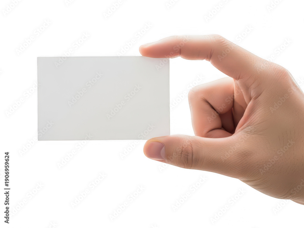 Obraz premium Hand holding clear glass plate isolated on transparent background