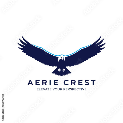 Fotografía Eagle Logo Design with Spread Wings.
