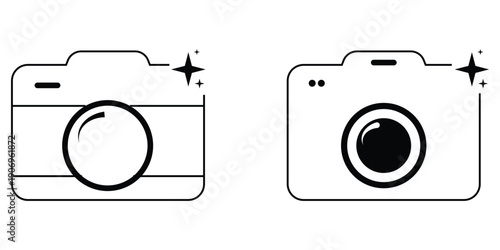 Camera icon set. photo camera icon. camera photography icon. Eps 10