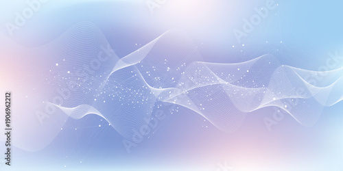 Modern digital technology background design with molecular plexus lines and dots. Futuristic network connection. Abstract mesh, big data technology, ai, science, cyberspace.