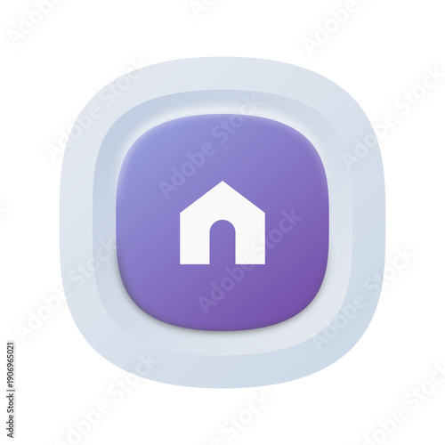 Website Navigation Icon – Home Button with Hover Style
