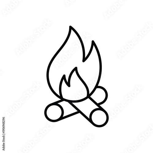Campfire vector icon