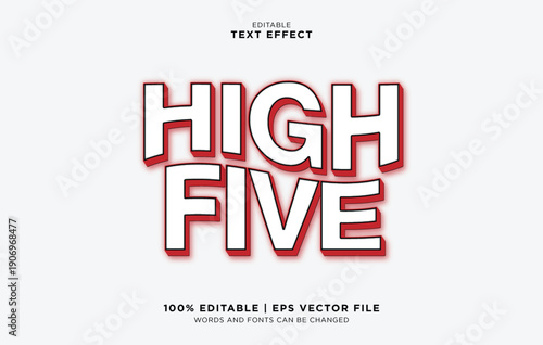 Editable glass text effect in vector format with typography for design