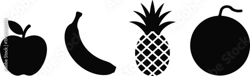 Black pig silhouette set, domestic farm animal icons, swine livestock vector collection, side view of pork and sow for farming,