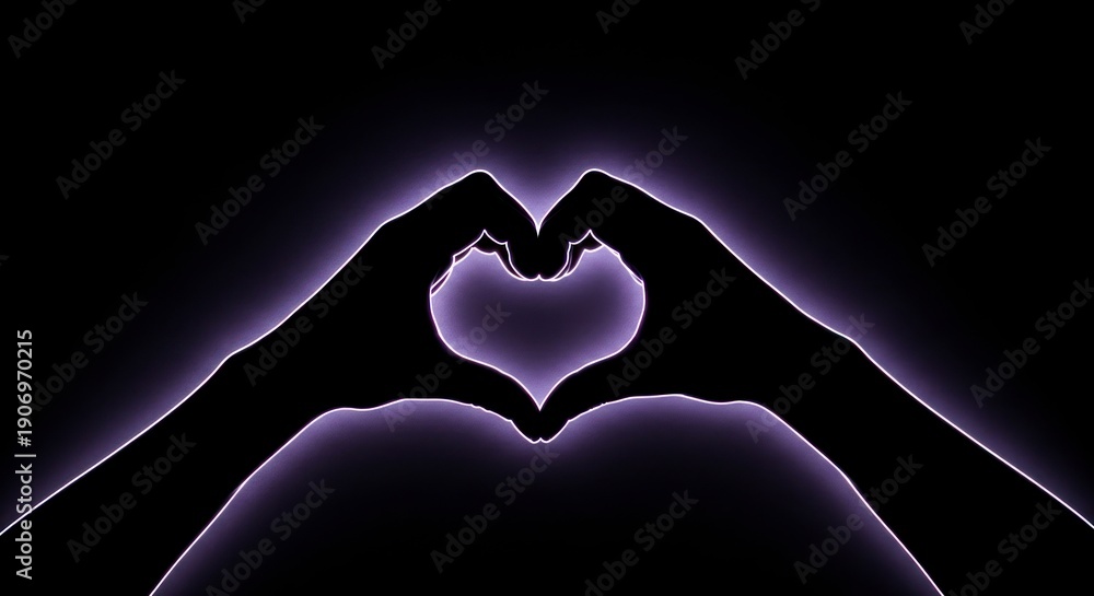 Fototapeta premium Hands forming heart shape.