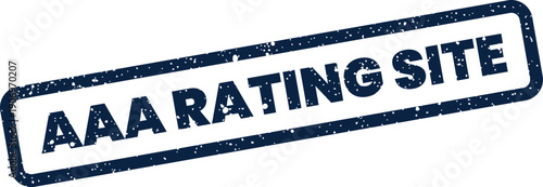 Grunge rectangular stamp displaying AAA RATING SITE, representing a highly evaluated and trustworthy online platform or location