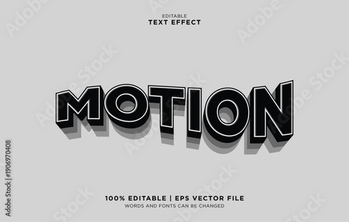 Editable Vector Typography Motion Text Effect for Graphic Design