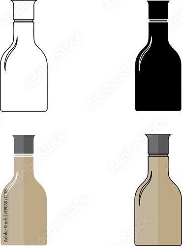 The bottle symbol icon can be used for MOCAF oil products, skincare, or other liquid products.