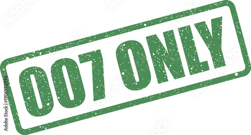 Grunge textured graphic in a rectangular shape indicating restricted access with a unique numerical identifier