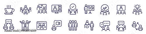 business meeting icons vector design