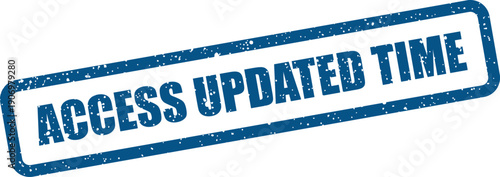 Grungy blue stamp graphic with capitalized text signifying a change or update regarding specific timing