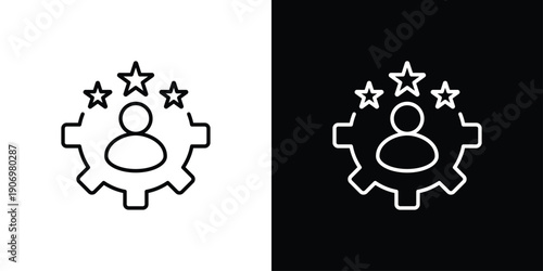 Expert Icon Sheet Multiple Style Collection Isolated Vector