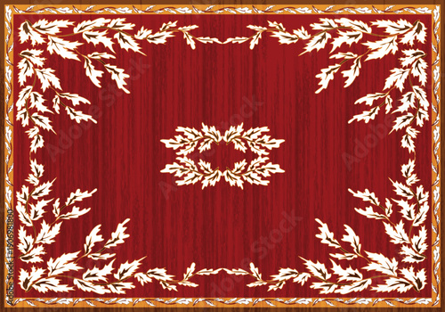 Decorative Persian rug seamless pattern with intricate ornamental details.
Inspired by traditional carpet artistry featuring detailed motifs and repeating structure, designed for fabric printing