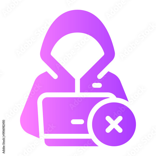 delete gradient icon