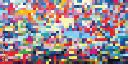 Vibrant Pixelated Abstract Art with a Chaotic yet Harmonious Color Palette.