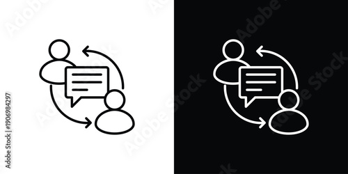 Communication Icon Sheet Multiple Style Collection Isolated Vector
