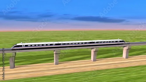 maglev or magnetic levitation train.