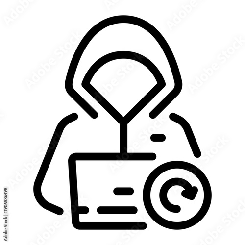 circular arrow line icon