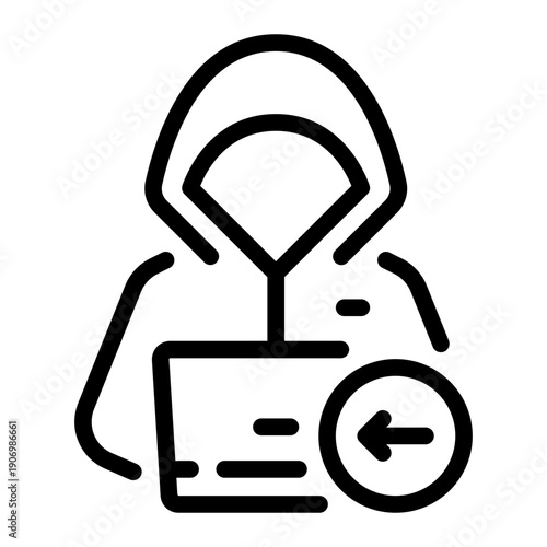 left arrow line icon