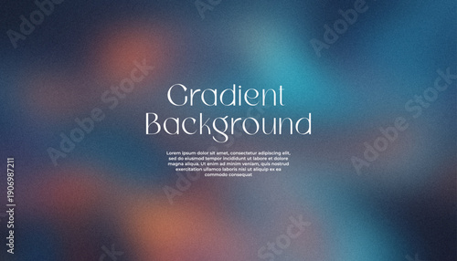 Blue orange gradient background banner vector poster background