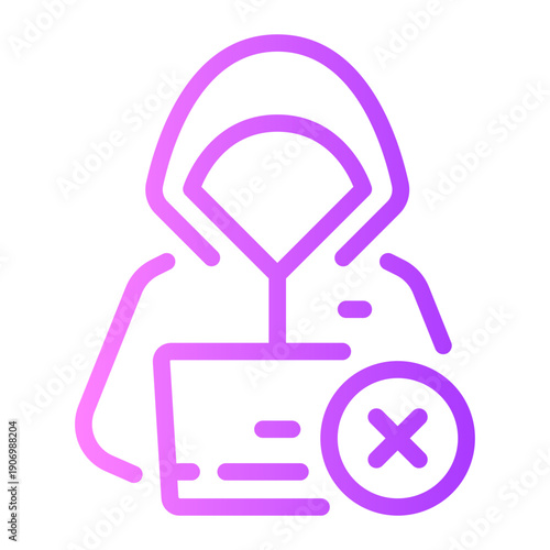 delete gradient icon