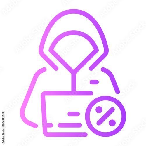 percent gradient icon