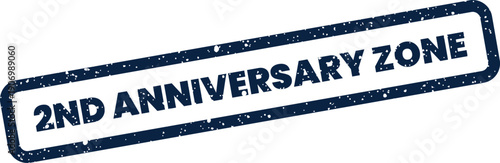 Grungy stamp marking a special second year area, perfect for defining exclusive regions or commemorative sections