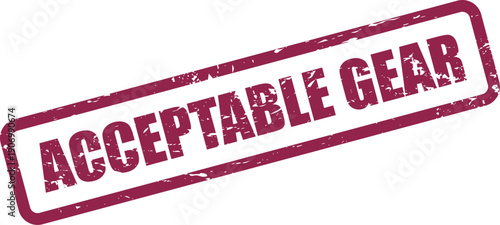 Industrial style stamp graphic confirming equipment or components are suitable for operation