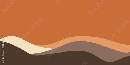 Abstract Wavy Landscape with Earth Tones.