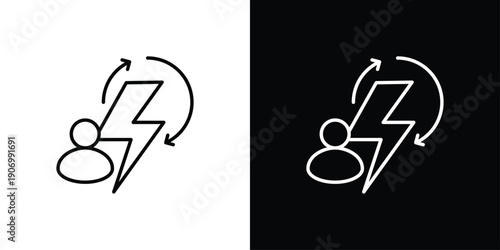 Power Icon Sheet Multiple Style Collection Isolated Vector