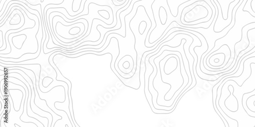 Black and white lines seamless Topographic map patterns, topography line map. Vintage outdoors style. The stylized height of the topographic map contour in lines and contours isolated on transparent.