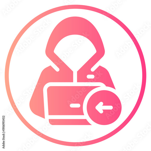 left arrow gradient icon