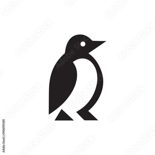  Penguin Abstract Vector Icon Illustration
