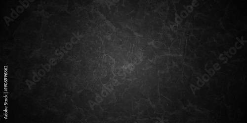 Distressed rough black grunge cracked wall slate texture. Chalk board and Black board grunge backdrop background. Wall grunge backdrop rough background dark black and stone.
