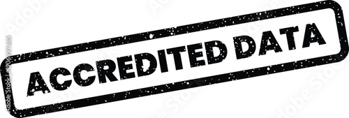 Official grunge rubber stamp mark indicating certified and trustworthy data for various business applications