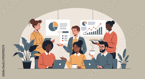 A serene minimalist plant illustration evokes calmness, perfect for home decor or branding materials.