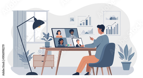 A serene minimalist illustration evokes calmness, perfect for wellness websites or meditation apps.