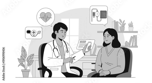 A serene minimalist plant illustration evokes calmness, perfect for home decor or design projects.