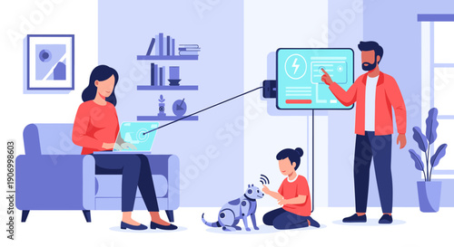 A sleek blue armchair with minimalist design evokes comfort and style, perfect for home decor or office spaces.