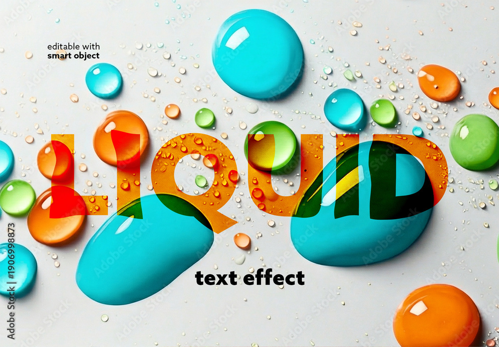 Water Drops Text Effect Stock Template | Adobe Stock